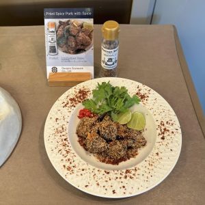 fried spice pork with spice